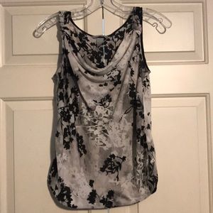 Patterned Scoop-neck Blouse